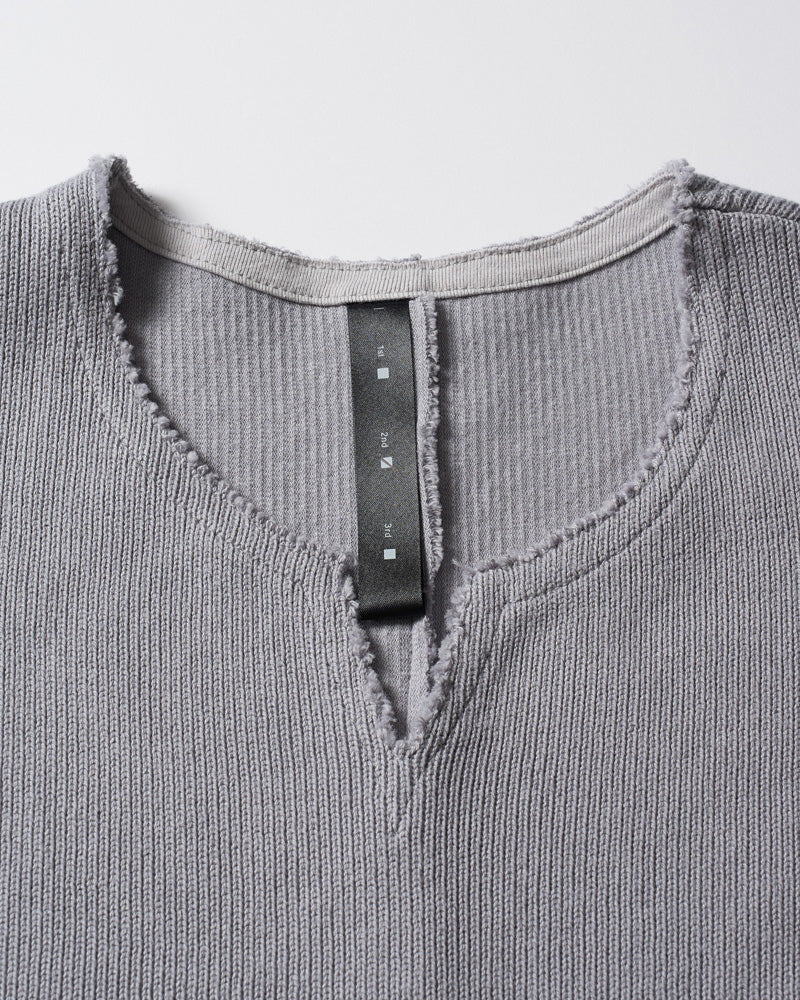 quarter-knit key neck H/S