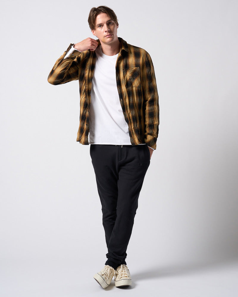 【muta × wjk】twist wrinkle check shirt