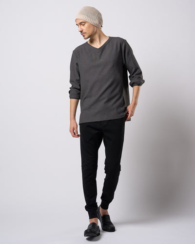 boat V-neck pullover shirt