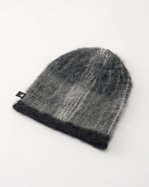 mohair shaggy knit beanie