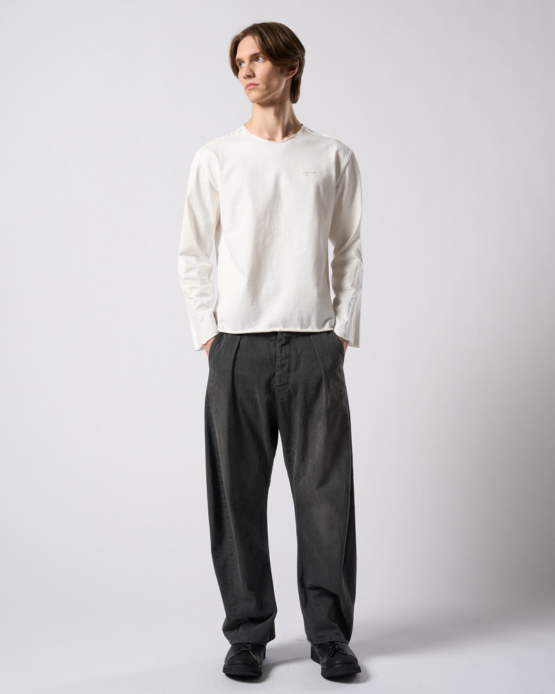 tight jersey cut-off L/S