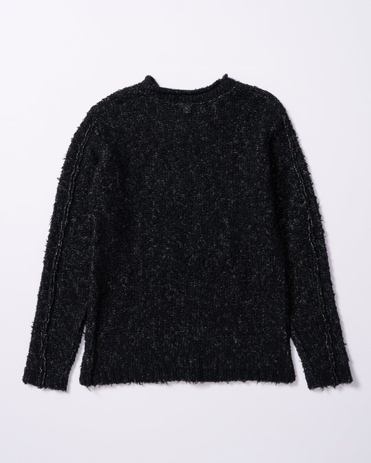 fancy yarn crew-neck knit
