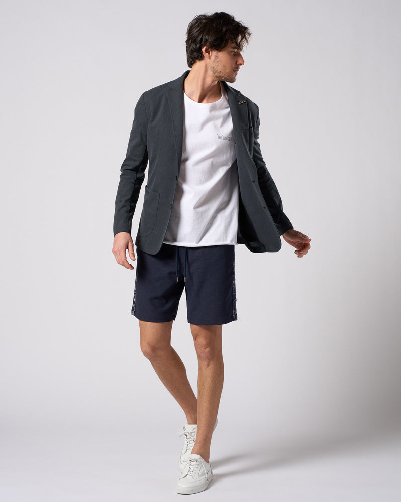 bandana print panel shorts