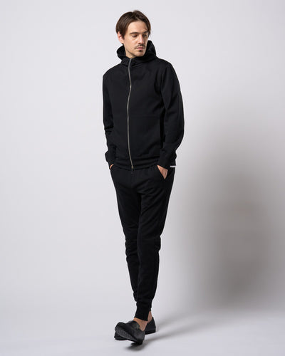 high neck zip-up parka