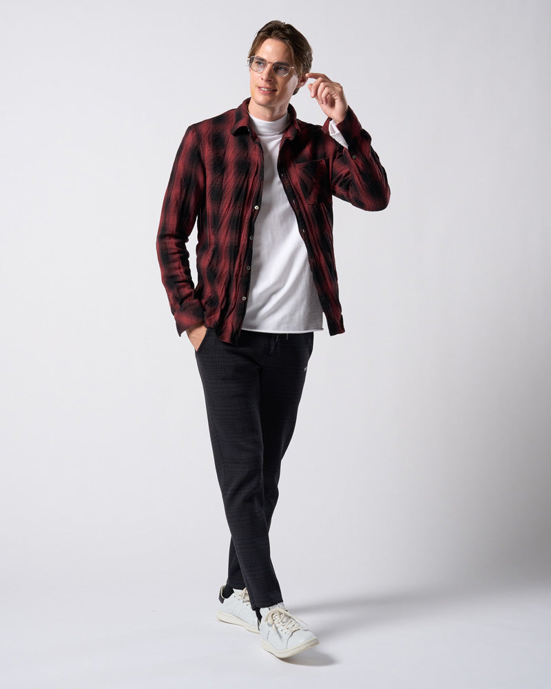 【muta × wjk】function knit easy slacks(jacquard check)