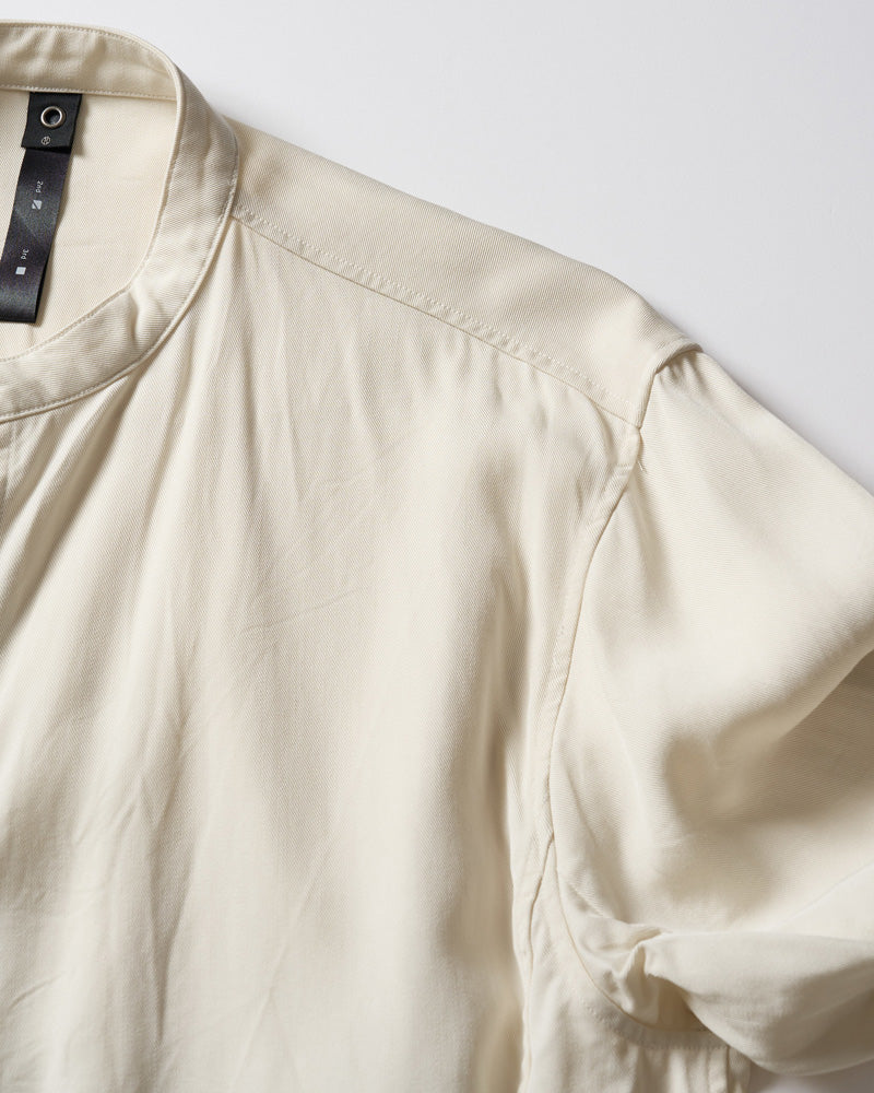 band collar shirt coat