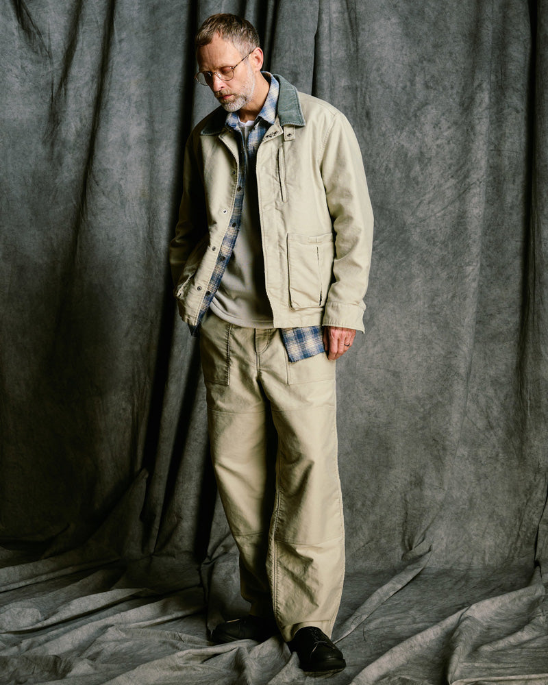 heavy moleskin short coverall jacket