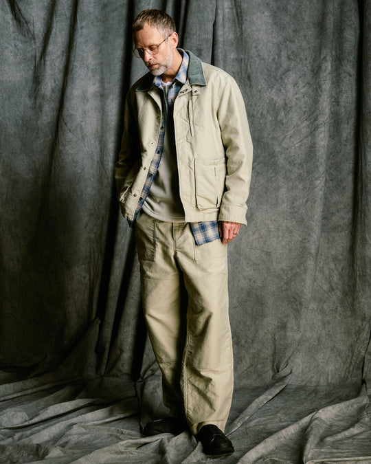 heavy moleskin short coverall jacket