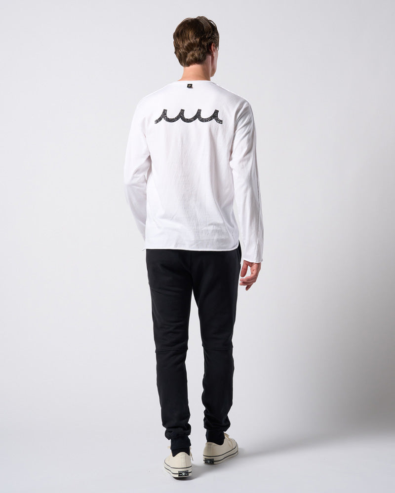 【muta × wjk】cut-off crew-neck L/S(printed)