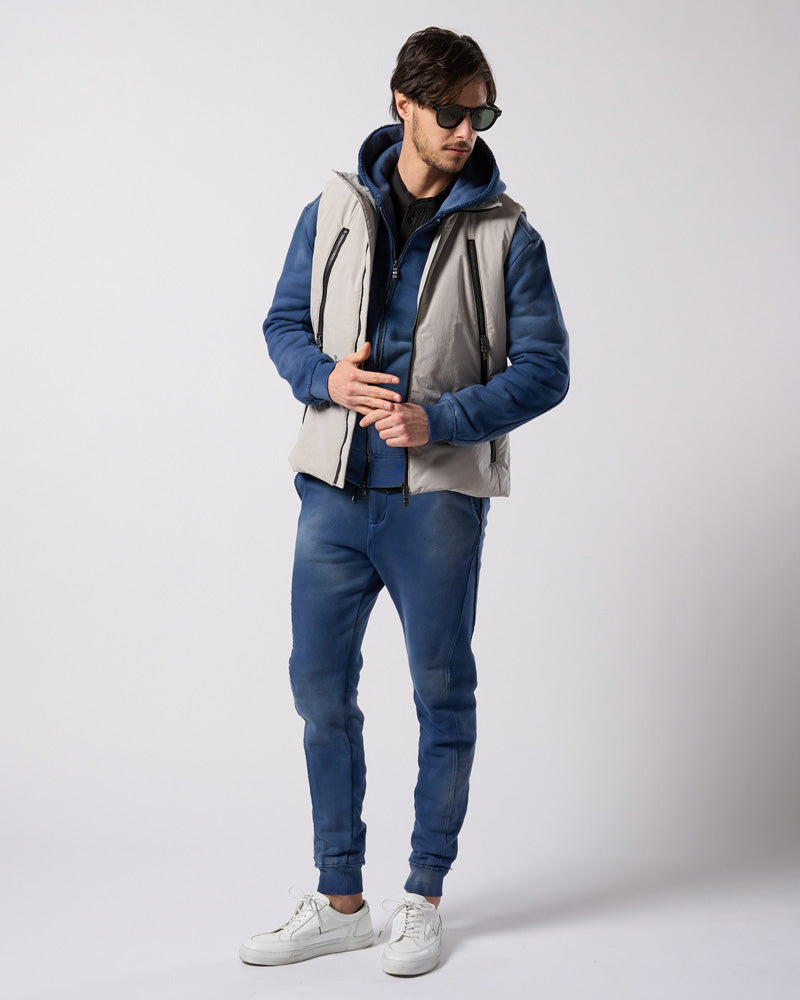 fade zip-up hoodie