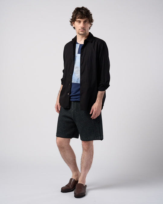 textured knit shorts