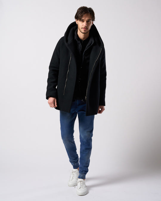 fade switching rib sweat pants