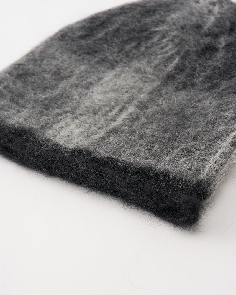 mohair shaggy knit beanie