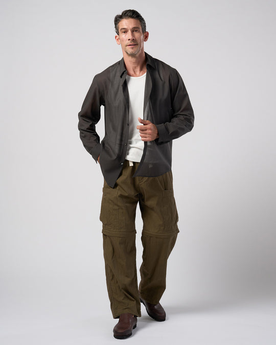 airy wool voile shirt
