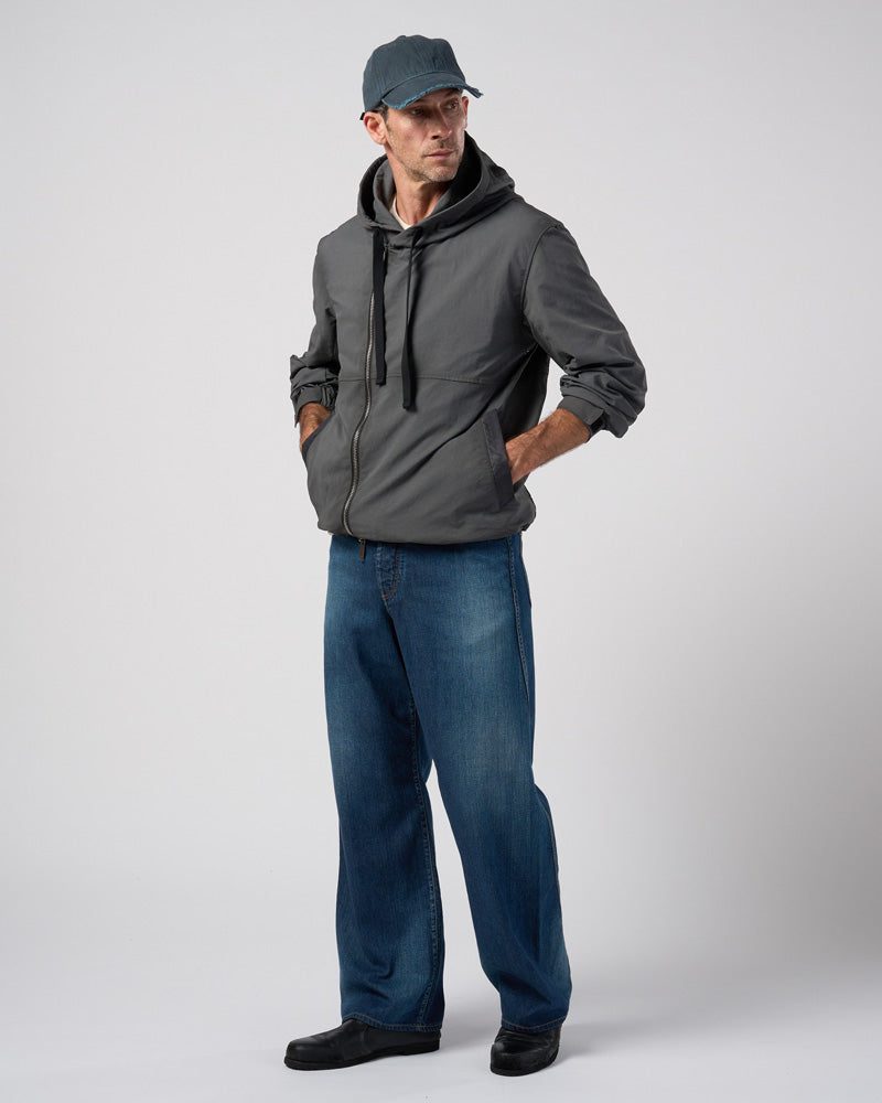 textured nylon short witch blouson