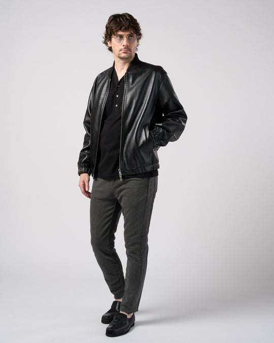 lamb leather bomber jacket
