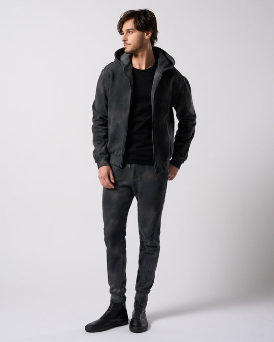 fade zip-up hoodie