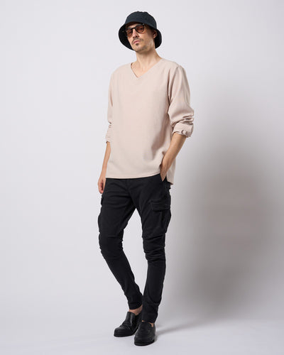 boat V-neck pullover shirt
