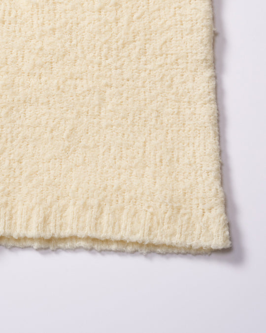 fancy yarn crew-neck knit
