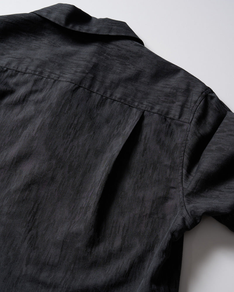 jacquard open collar shirt