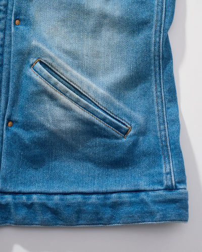 denim jersey zip blouson