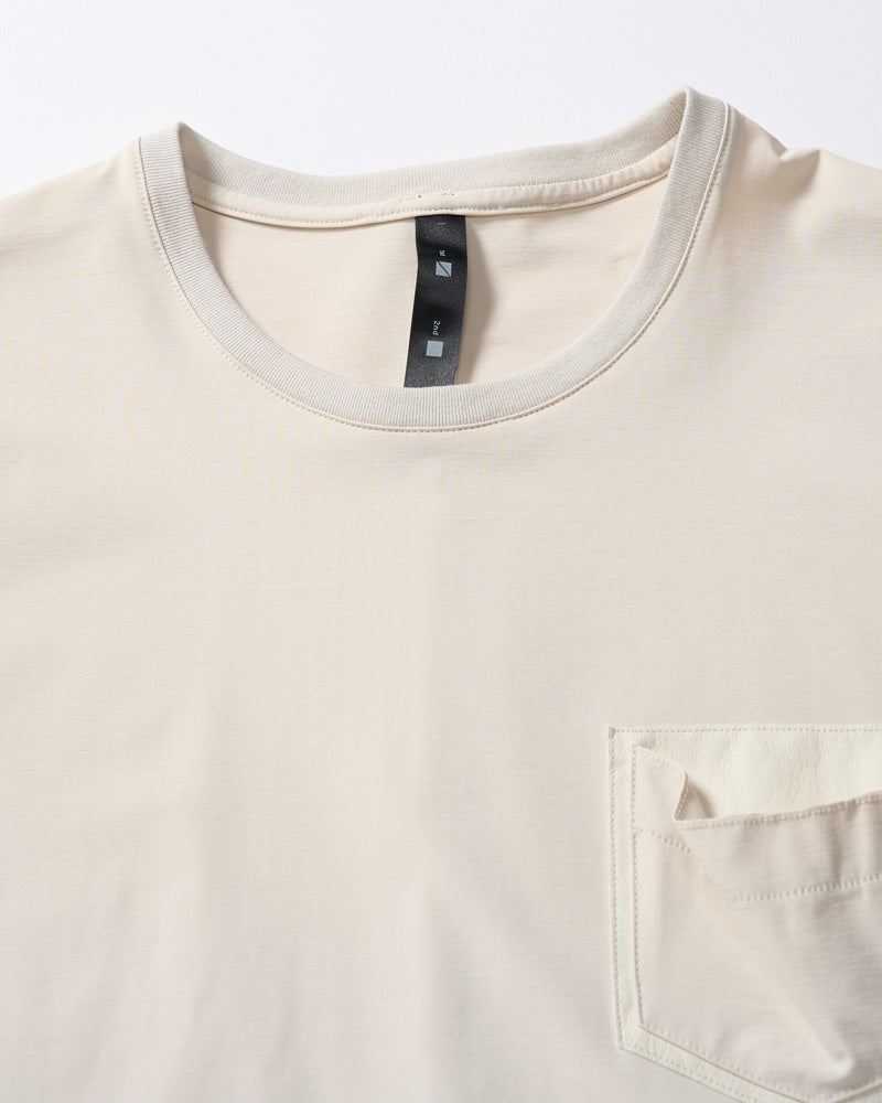 drawstring leather pocket S/S