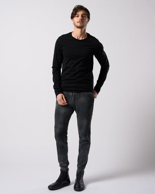 fade switching rib sweat pants