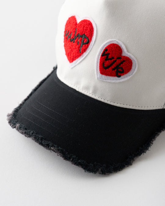 【Maison Honoré Paris × wjk】2-heart patch cut-off mesh cap