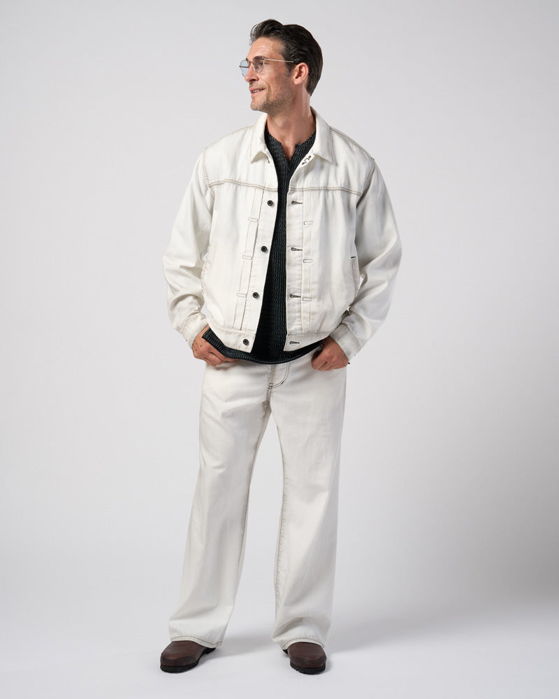 textured knit key-neck H/S