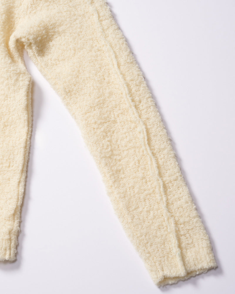 fancy yarn crew-neck knit