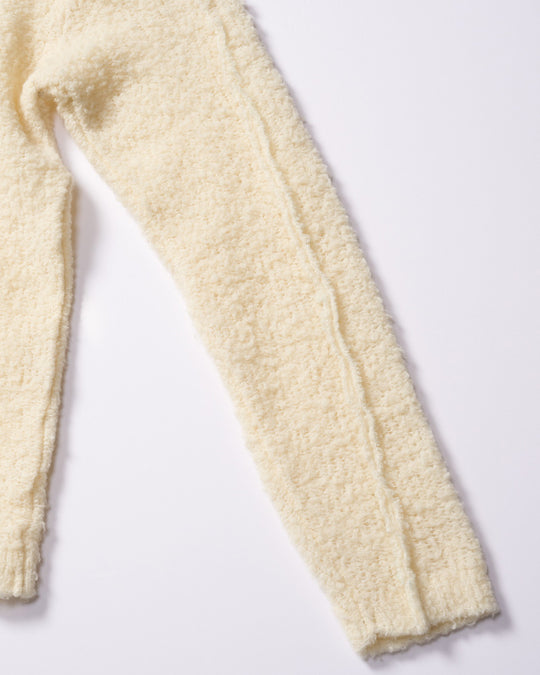 fancy yarn crew-neck knit