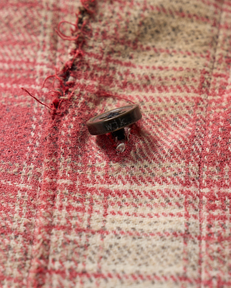 aging loose check shirt