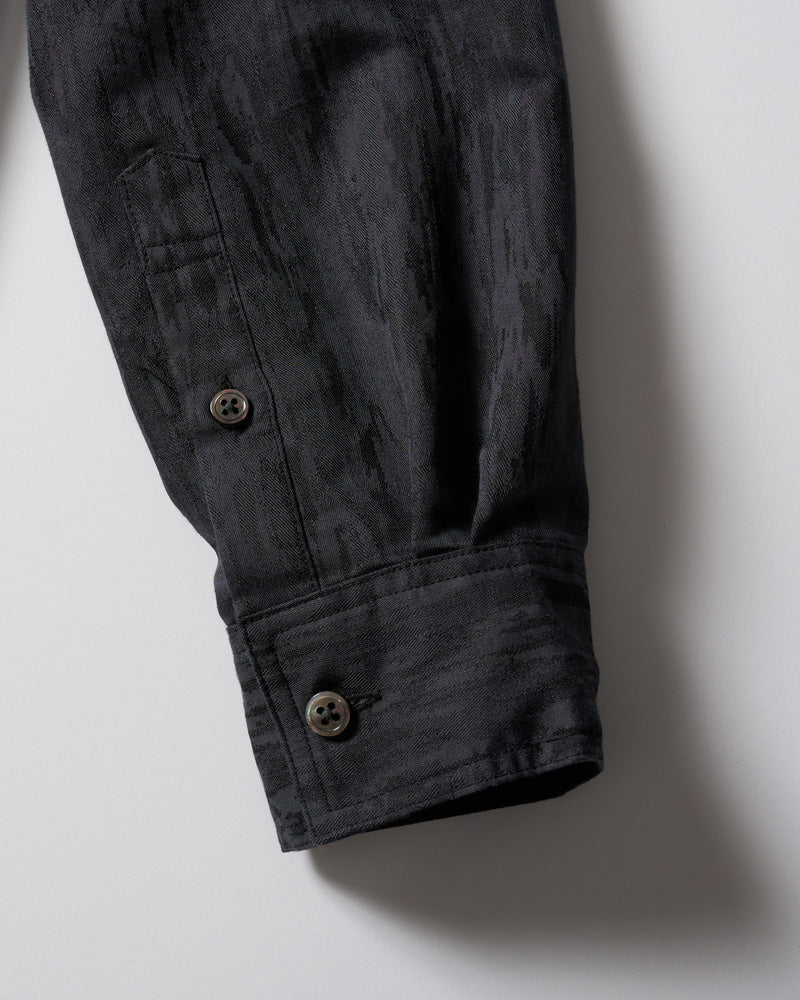 jacquard open collar shirt