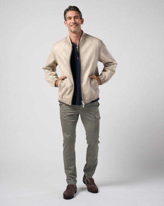 lamb leather bomber jacket