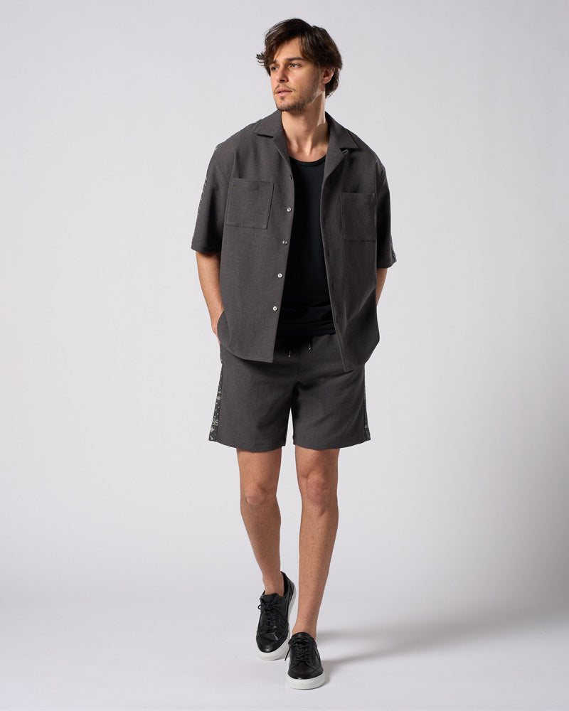 bandana print panel shorts