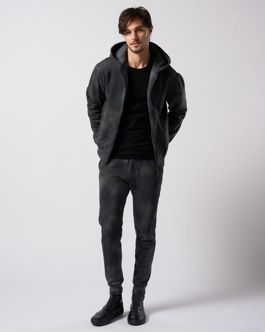 fade switching rib sweat pants