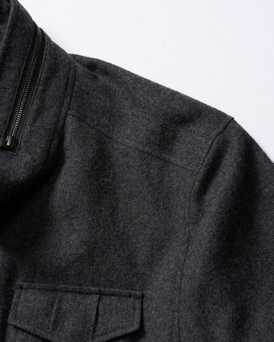 milled wool field jacket