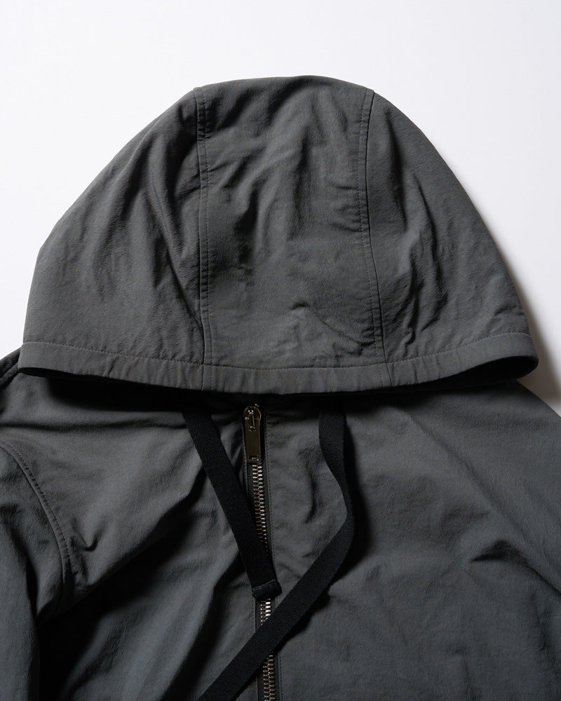 textured nylon short witch blouson