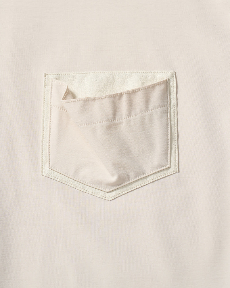 drawstring leather pocket S/S