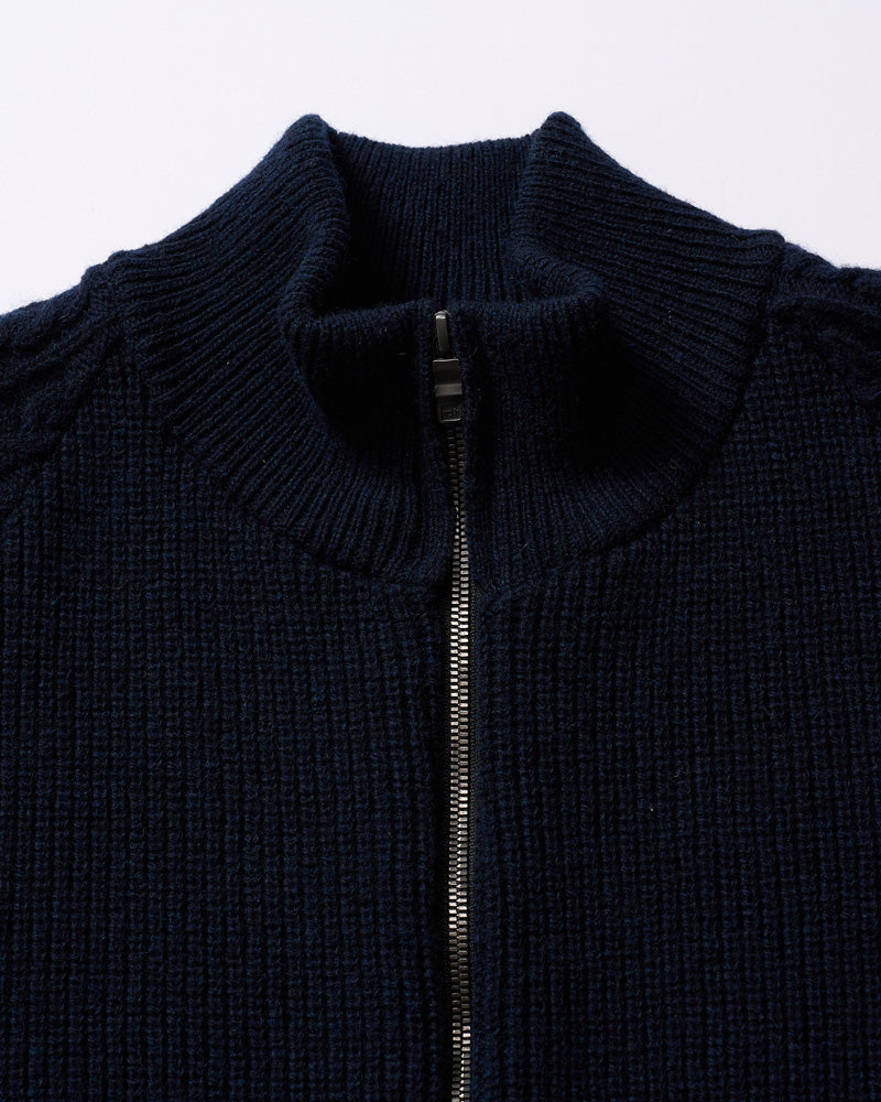 lomond×powder zip-up knit