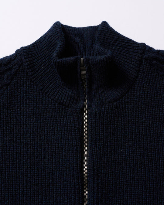 lomond×powder zip-up knit