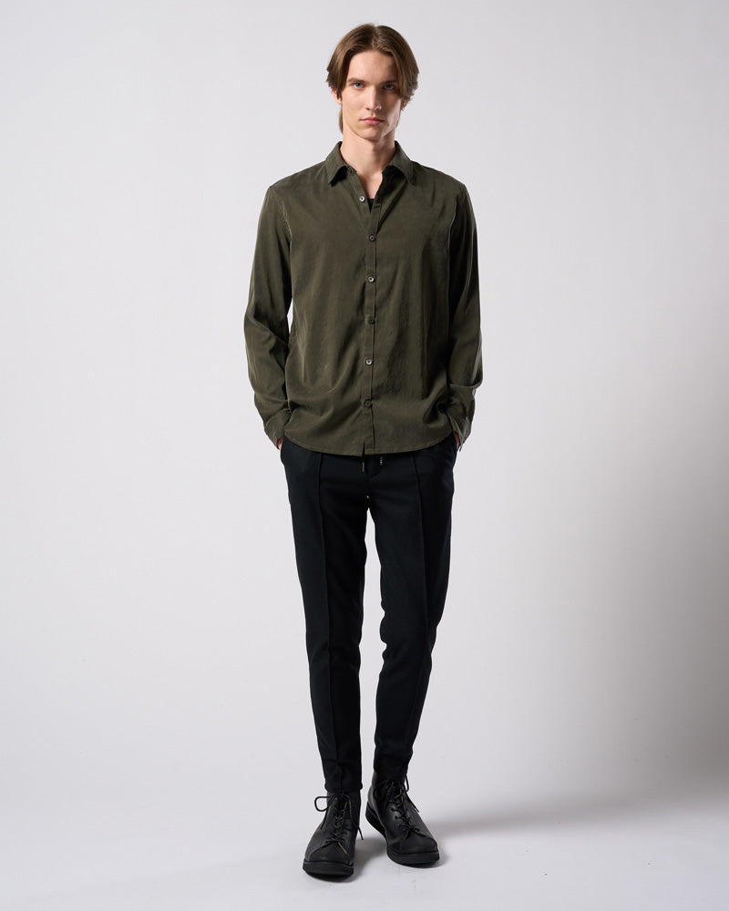comfort pin-tuck slim slacks