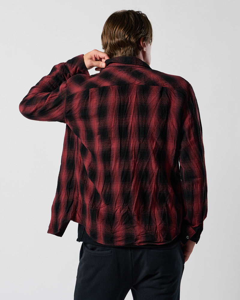 【muta × wjk】twist wrinkle check shirt