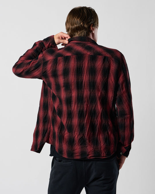 【muta × wjk】twist wrinkle check shirt