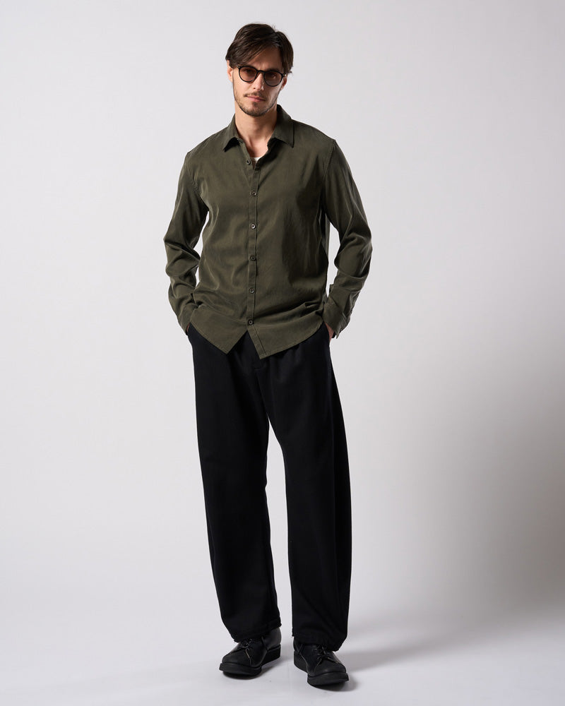 venetian stripe wide banana slacks