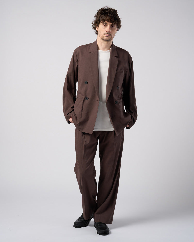 viscose linen semi-wide slacks
