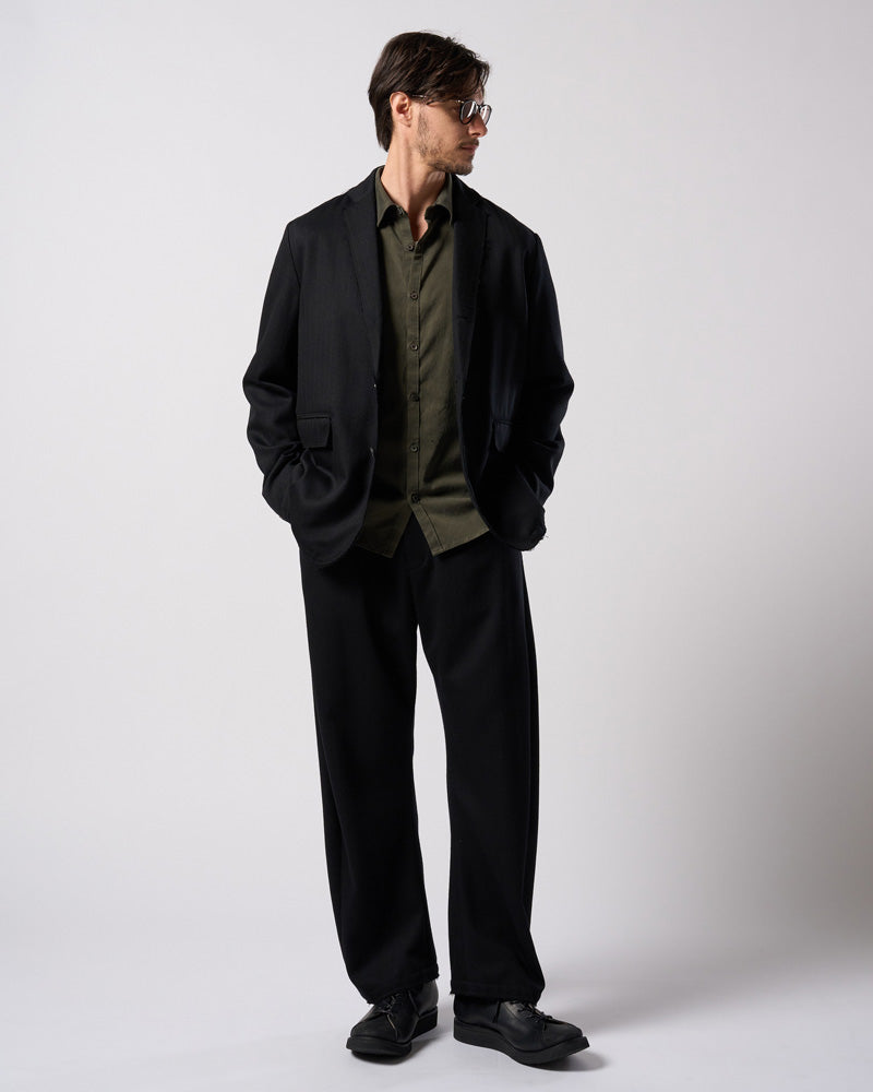 venetian stripe wide banana slacks
