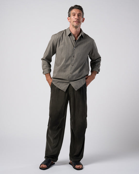cupro vintage knee tuck easy pants