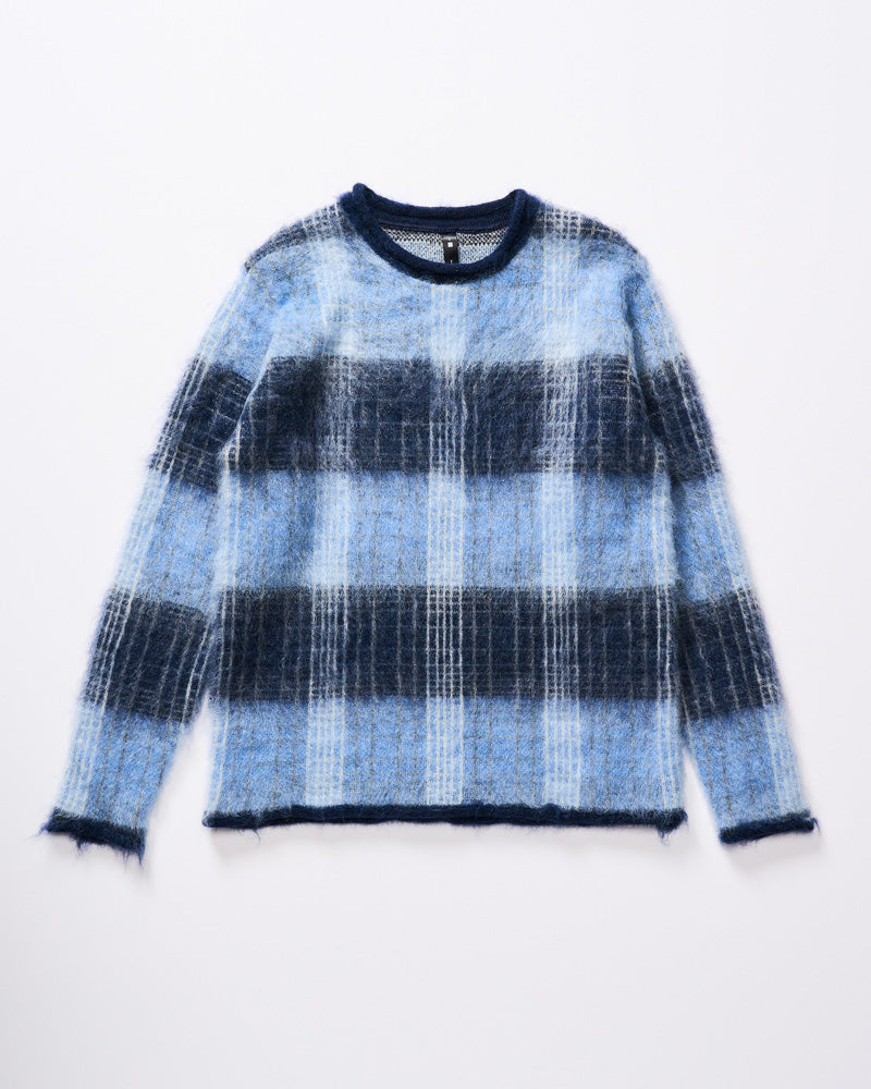 mohair shaggy knit crew
