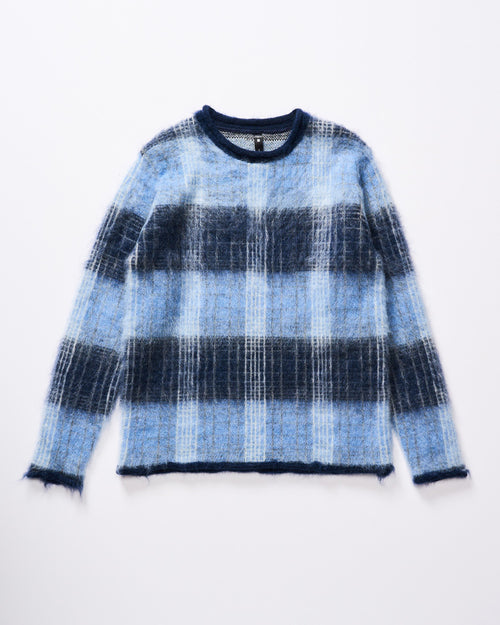 mohair shaggy knit crew